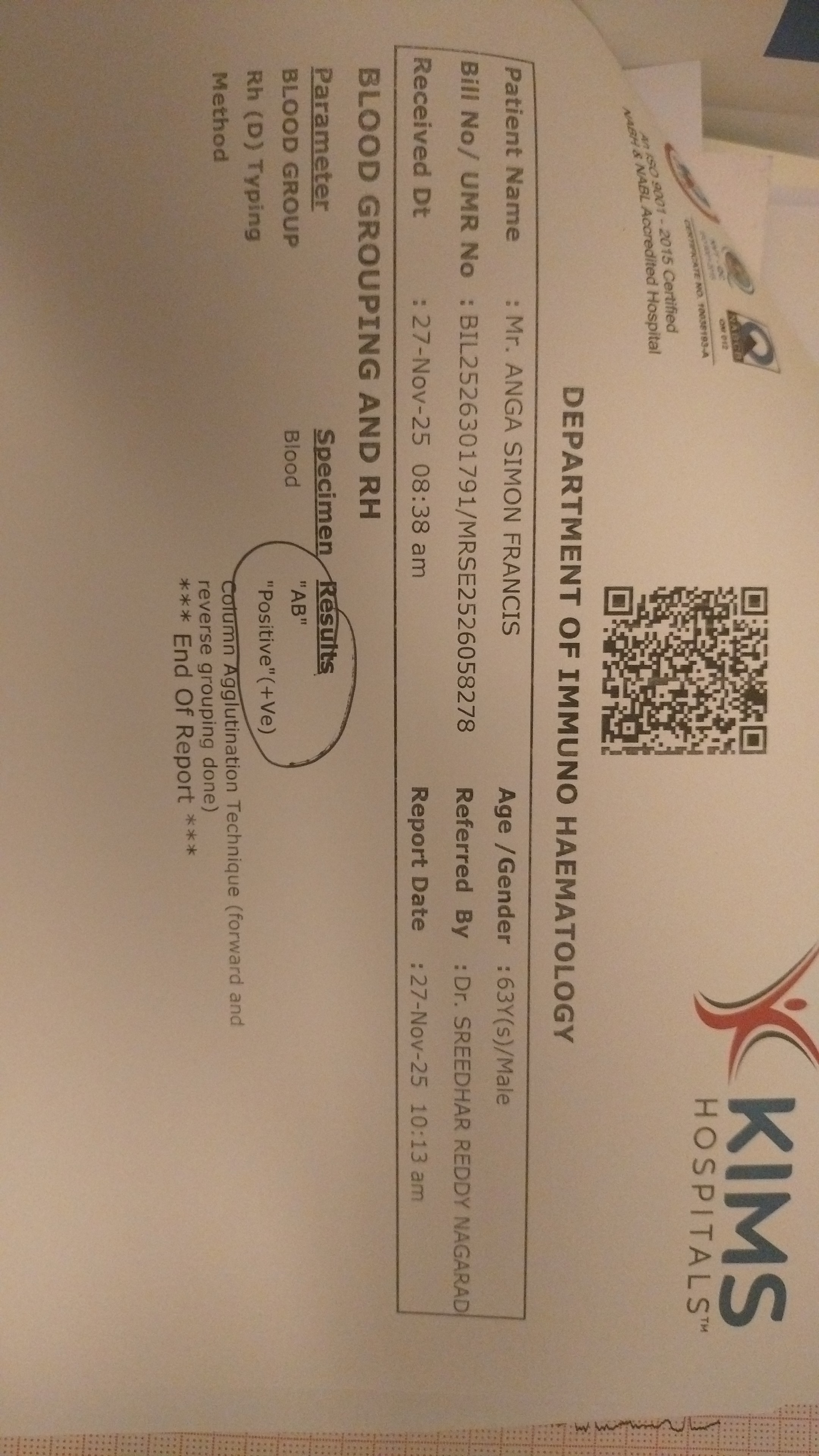Need AB+ve blood near Begumpet hyderabad 