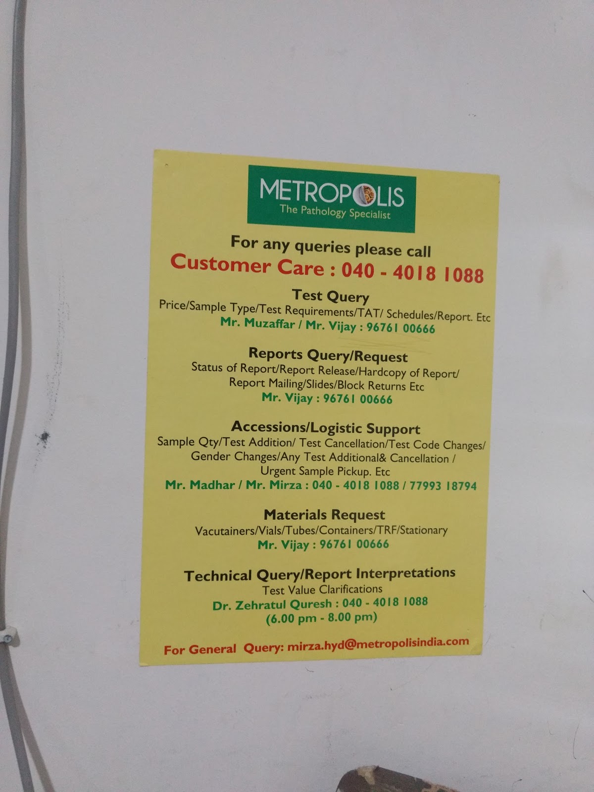 blood bank Metropolis Healthcare Ltd. near Hyderabad Telangana