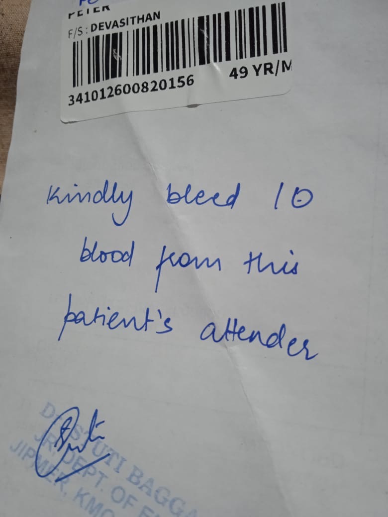 Need O+ve blood near Gorimedu 